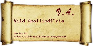 Vild Apollinária névjegykártya