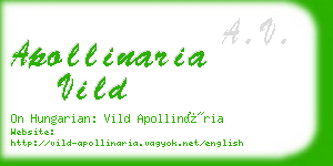 apollinaria vild business card